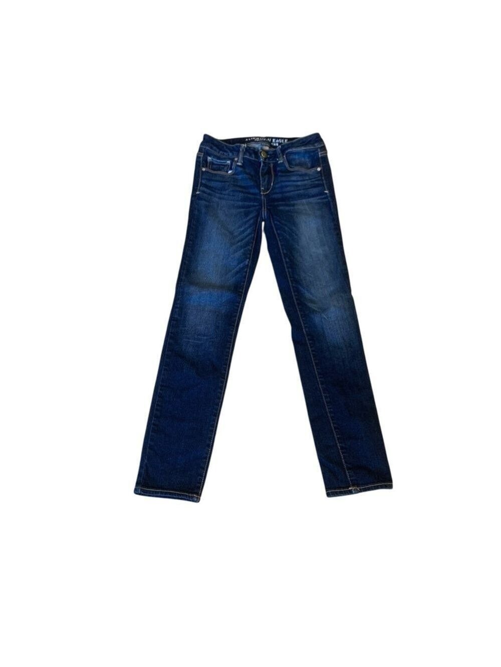 AMERICAN EAGLE OUTFITTERS Women’s Dark Wash Skinny Jeans 0 short Super Stretch